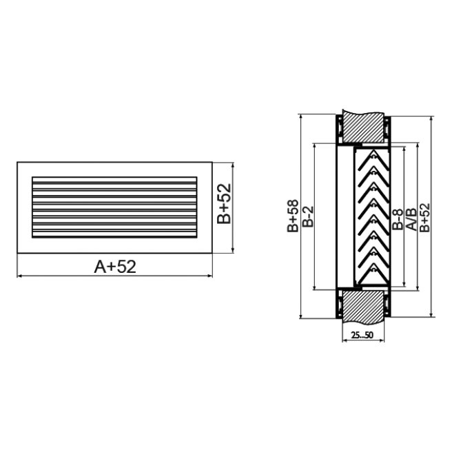 АП-800х200 решетка переточная дверная