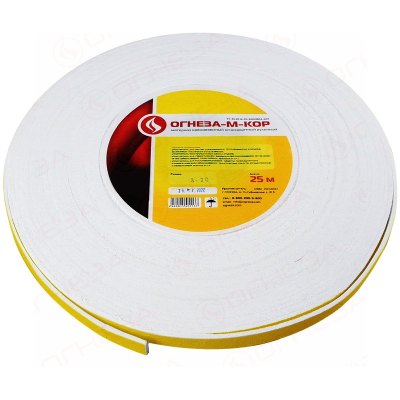 Уплотнитель ОГНЕЗА-М-КОР с клеевым слоем 3×30